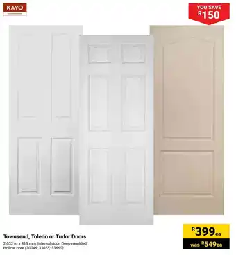 Builders Warehouse KAYO Townsend, Toledo or Tudor Doors offer