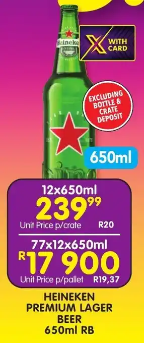 Shoprite Liquor Heineken premium lager beer rb offer