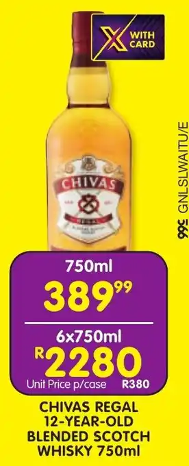 Shoprite Liquor Chivas regal 12-year-old blended scotch whisky offer