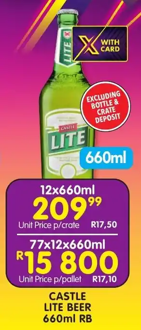 Shoprite Liquor Castle lite beer rb offer