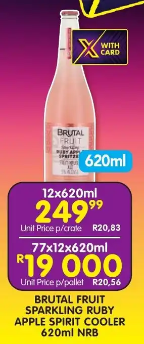 Shoprite Liquor Brutal fruit sparkling ruby apple spirit cooler nrb offer