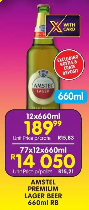 Shoprite Liquor Amstel premium lager beer rb offer