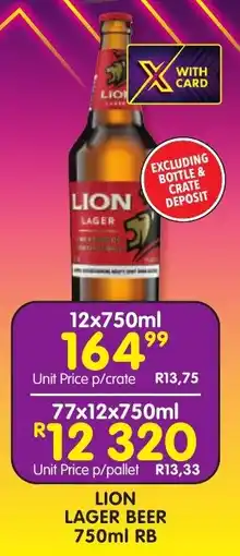 Shoprite Liquor Lion lager beer rb offer