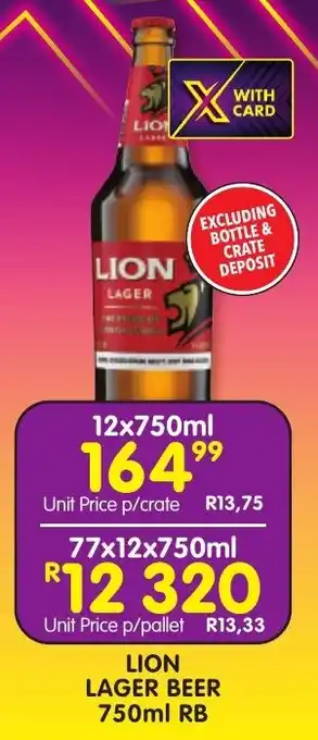 Shoprite Liquor Lion lager beer rb offer