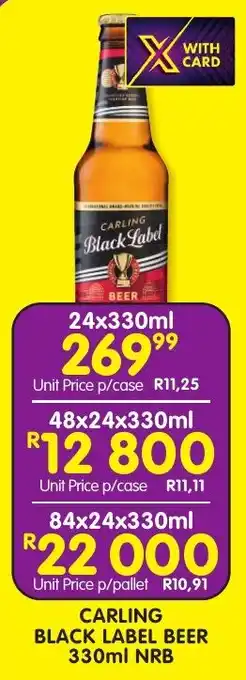 Shoprite Liquor Carling black label beer nrb offer