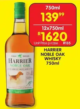 Shoprite Liquor Harrier noble oak whisky offer