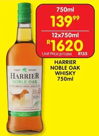 Shoprite Liquor Harrier noble oak whisky offer