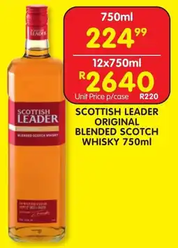 Shoprite Liquor Scottish leader original blended scotch whisky offer