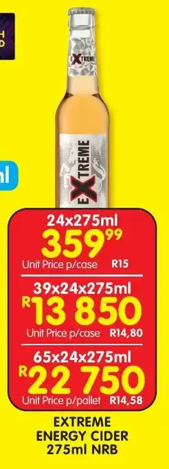 Shoprite Liquor Extreme energy cider nrb offer