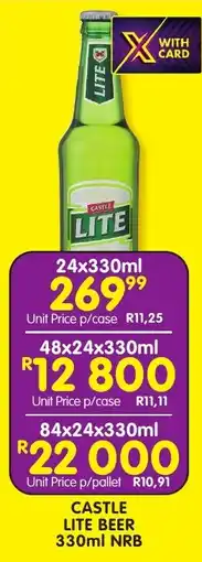 Shoprite Liquor Castle lite beer nrb offer