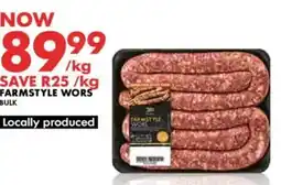 Woolworths Farmstyle wors offer