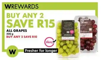 Woolworths All grapes offer