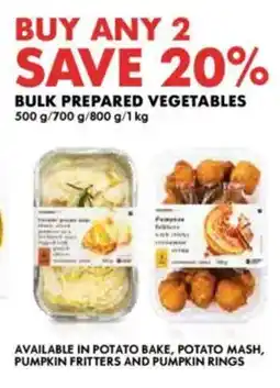 Woolworths Bulk prepared vegetables offer