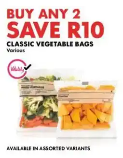 Woolworths Classic vegetable bags offer