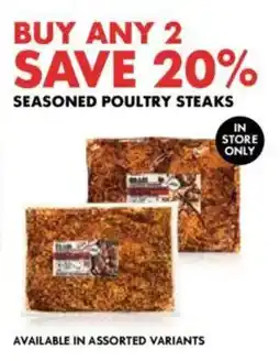 Woolworths Seasoned poultry steaks offer