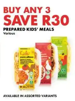 Woolworths Prepared kids' meals offer