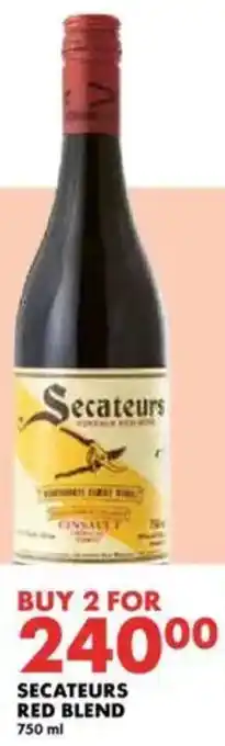 Woolworths Secateurs red blend offer