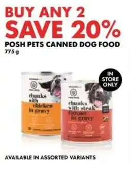 Woolworths Posh pets canned dog food offer