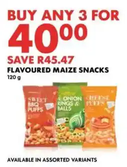 Woolworths Flavoured maize snacks offer