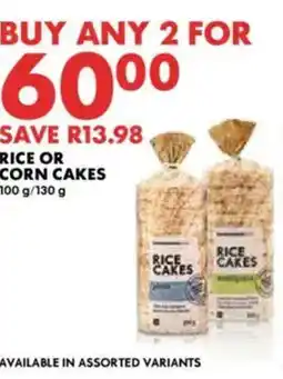 Woolworths Rice or corn cakes offer