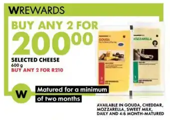 Woolworths Selected cheese offer