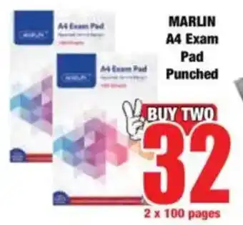 Boxer MARLIN A4 Exam Pad Punched offer