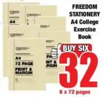 Boxer FREEDOM STATIONERY A4 College Exercise Book offer