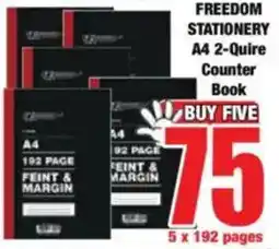 Boxer FREEDOM STATIONERY A4 2-Quire Counter Book offer