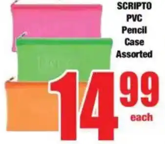 Boxer SCRIPTO PVC Pencil Case Assorted offer