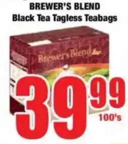 Boxer BREWER'S BLEND Black Tea Tagless Teabags offer