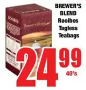 Boxer BREWER'S BLEND Rooibos Tagless Teabags offer