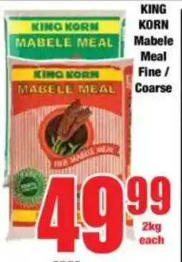 Boxer KING KORN Mabele Meal Fine/ Coarse offer