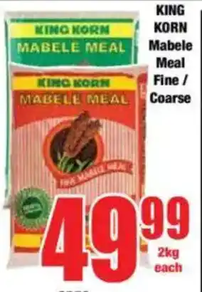 Boxer KING KORN Mabele Meal Fine/ Coarse offer