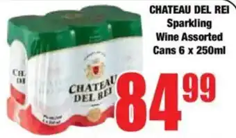 Boxer CHATEAU DEL REI Sparkling Wine Assorted Cans offer