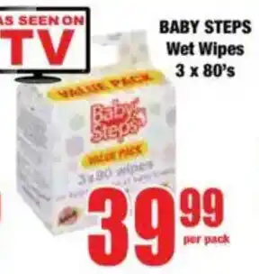 Boxer BABY STEPS Wet Wipes offer