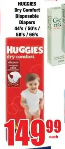 Boxer HUGGIES Dry Comfort Disposable Diapers offer