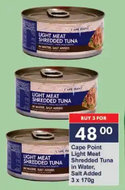 President Hyper Cape Point Light Meat Shredded Tuna in Water, Salt Added offer