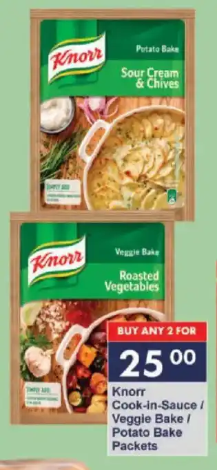 President Hyper Knorr Cook-in-Sauce/ Veggie Bake/ Potato Bake Packets offer