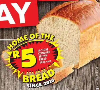 Shoprite In-store standard brown bread offer