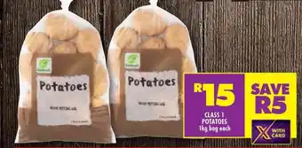 Shoprite Class 1 Potatoes offer