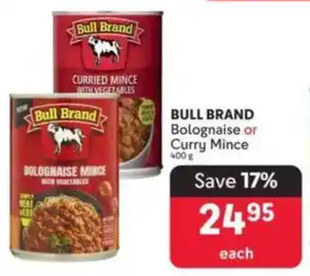 Makro BULL BRAND Bolognaise or Curry Mince offer