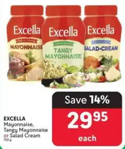 Makro EXCELLA Mayonnaise, Tangy Mayonnaise or Salad Cream offer