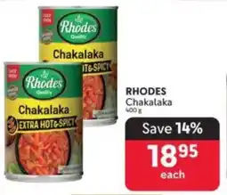 Makro RHODES Chakalaka offer