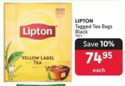 Makro LIPTON Tagged Tea Bags Black offer