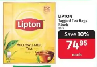 Makro LIPTON Tagged Tea Bags Black offer