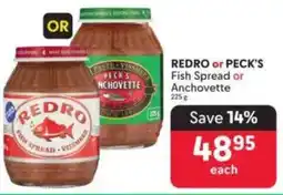 Makro REDRO or PECK'S Fish Spread or Anchovette offer