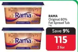 Makro RAMA Original 60% Fat Spread Tub offer