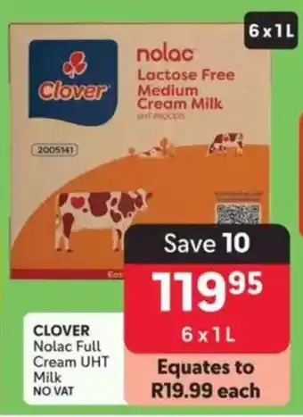 Makro CLOVER Nolac Full Cream UHT Milk offer