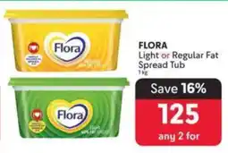 Makro FLORA Light or Regular Fat Spread Tub offer