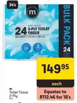 Makro m Toilet Tissue 2-Ply offer